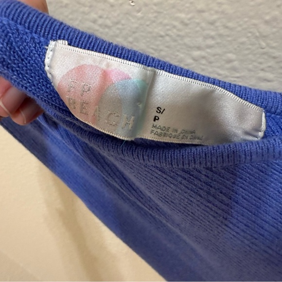 Free People beach Waverly Ribbed Jumpsuit One Shoulder size small - Picture 4 of 5